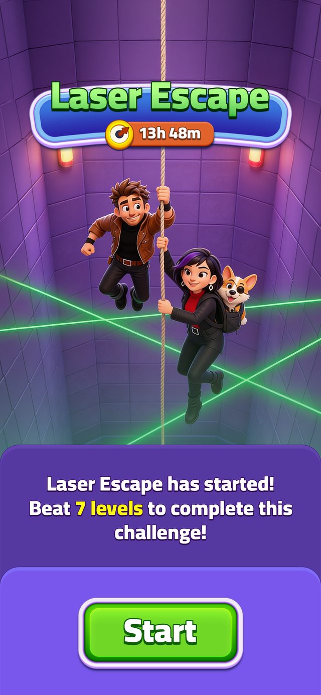 Match Heist Laser Escape event